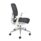 Zico Office Chair in black mesh with fixed white arms and chrome 5-star base, height-adjustable with castors.