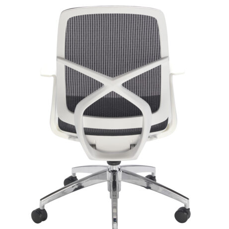 Zico Office Chair with breathable mesh back, fixed arms, chrome 5-star base, and height-adjustable castors.