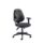 Concept Deluxe Chair with adjustable arms, upholstered in charcoal fabric, featuring a five-star base and swivel functionality.