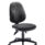 Concept Deluxe Chair, No Arms, in Charcoal upholstery with a five-star base and caster wheels.