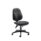 Concept Deluxe Chair, No Arms, in Charcoal upholstery with a five-star base and caster wheels.