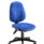 Concept Deluxe Chair, no arms, upholstered in royal blue fabric, featuring a five-star base with casters.
