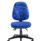 Concept Deluxe Chair in blue upholstery, ergonomic high-back with height-adjustable back and tilt tension control.