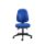 Concept Deluxe Chair in blue upholstery, ergonomic high-back with height-adjustable back and tilt tension control.
