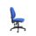 Concept Deluxe Chair in blue fabric, high-back ergonomic design, with adjustable backrest and tilt tension controls.