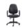 High-back Concept Operator Chair in dark fabric, featuring fixed arms and durable design for all-day comfort.
