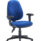 Concept Operator Chair, High Back, adjustable arms, in Royal Blue upholstery with a black base and casters.