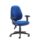 Concept Operator Chair, High Back, adjustable arms, in Royal Blue upholstery with a black base and casters.