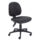 Mid back charcoal Concept Operator Chair with no arms and a five-star caster base.