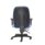 Posture Vista High Back Chair with black backrest and blue seat, featuring adjustable arms and seat slide mechanism.