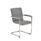 Pavia Visitor Chair with chrome cantilever base, grey leather-look upholstery, and fixed padded arms, ideal for meetings.