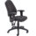Calypso 2 High Back Operator Chair in charcoal with adjustable arms, featuring a five-point base and castor wheels.