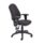 Calypso 2 High Back Operator Chair in charcoal with adjustable arms, featuring a five-point base and castor wheels.
