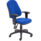 Calypso 2 High Back Operator Chair in Royal Blue with adjustable arms and a black base on wheels.