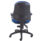 Calypso 2 High Back Operator Chair in blue fabric with height-adjustable backrest and arms, mobile five-star base.
