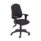 Calypso 2 Deluxe Chair with adjustable arms in charcoal fabric, featuring a five-star base and rolling casters.