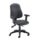 Calypso 2 Deluxe Chair with adjustable black PU arms and a five-star base, featuring a comfortable padded seat and backrest.