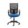 Calypso 2 Mesh Office Chair with fixed arms, featuring a royal blue seat and black mesh back.