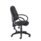 Calypso Ergo 2 Lever Office Chair in black fabric, featuring lumbar pump, adjustable height, and tilt with curved backrest.