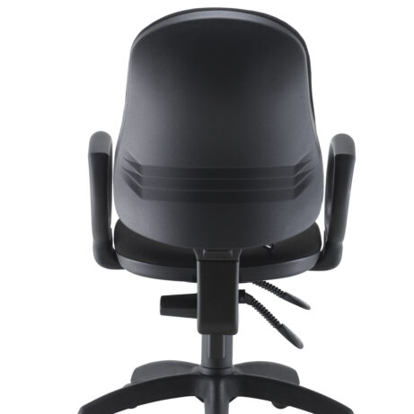 Calypso Ergo 2 Lever Office Chair with Lumbar Pump, black, ergonomic design, height-adjustable base and back support.