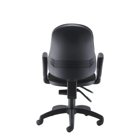 Calypso Ergo 2 Lever Office Chair with Lumbar Pump, black, ergonomic design, height-adjustable base and back support.