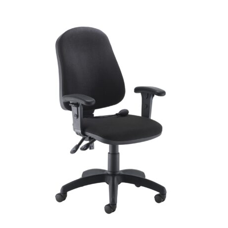 Calypso Ergo 2 Lever Office Chair in black with adjustable arms and lumbar pump feature.