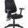 Calypso Ergo 2 Lever Office Chair with folding arms, black fabric upholstery and lumbar pump adjustment.