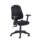 Calypso Ergo 2 Lever Office Chair with folding arms, black fabric upholstery and lumbar pump adjustment.