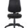 Calypso Ergo 2 Lever Office Chair, no arms, black upholstery, features lumbar pump and five-star base with wheels.
