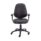 Calypso Ergo 2 Lever Office Chair, Charcoal, adjustable arms, with lumbar pump and five-wheel base.