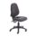 Calypso Ergo 2 Lever Office Chair, no arms, charcoal fabric, features lumbar pump and adjustable settings.