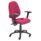 Calypso Ergo 2 Lever Office Chair, claret color, folding arms, with lumbar pump and rolling base.