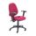 Calypso Ergo 2 Lever Office Chair, claret color, folding arms, with lumbar pump and rolling base.