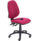 Calypso Ergo 2 Lever Office Chair, Claret, no arms, featuring a lumbar pump and swivel base.