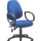 Calypso Ergo 2 Lever Office Chair, Royal Blue, with fixed arms and lumbar pump functionality.