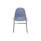 Lizzie Skid Chair with a curved blue plastic seat and black tubular steel frame, designed for cafes and meeting rooms.