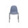 Lizzie 4 Leg Chair with a curved blue plastic seat and black tubular steel A-frame, designed for dining or meeting spaces.