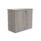 FSC cupboard in Alaskan Grey Oak, 730mm high, featuring two doors and metal handles.
