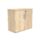 Cupboard 730 High in Canadian Oak finish with two silver handles and locking mechanism. FSC certified.
