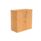 FSC cupboard, 816mm high, in Norwegian Beech with two doors and metal handles.