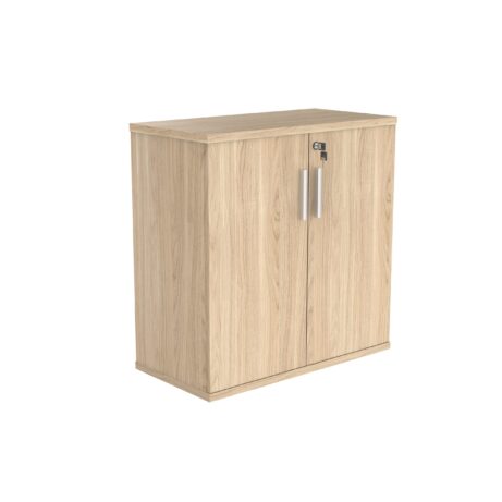Cupboard in Canadian Oak, 816mm high, featuring two doors and a modern design. FSC certified.