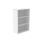 Bookcase with 2 shelves, 1204mm high, in Arctic White finish, made from FSC-certified material.