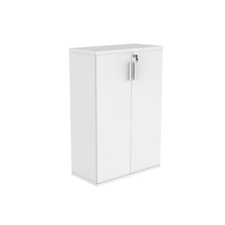 FSC cupboard in Arctic White, 1204mm high, featuring two doors and a sleek design.