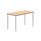 Rectangular multi-use office table, Norwegian Beech top, 1200 x 600 mm, silver frame.