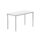 Rectangular multi-use table with Arctic White desk top and silver frame, dimensions 1200x600 mm. FSC certified.