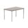 Rectangular multi-use office table, 1200x800mm, Alaskan grey oak top, silver frame. FSC certified.