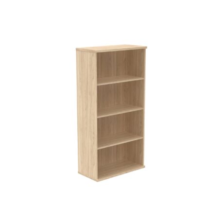 Three-shelf bookcase in Canadian Oak, 1592mm high, featuring a modern design and FSC certification.