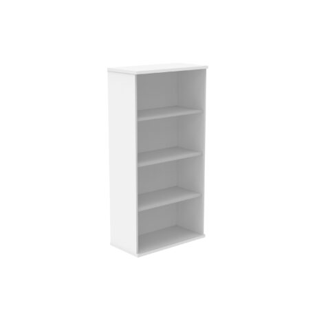 Bookcase with 3 shelves, 1592mm height, in Arctic White finish, made from FSC certified materials.