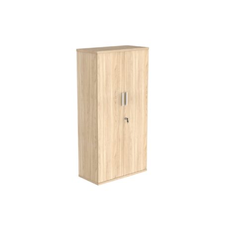 Cupboard, 1592mm high, finished in Canadian Oak, featuring a lock and a sleek handle. FSC certified.