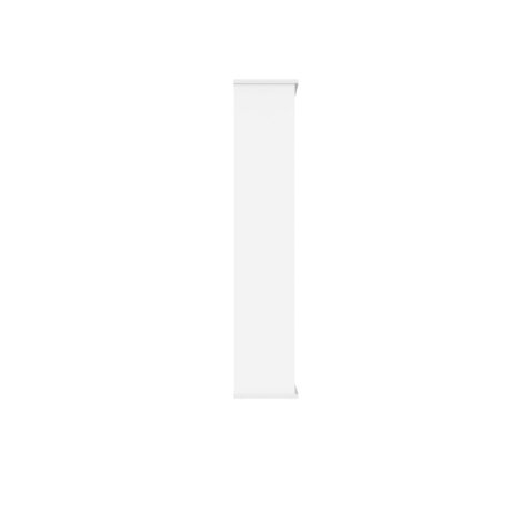 Four-shelf white bookcase measuring 800mm W x 400mm D x 1980mm H, designed for compact, professional storage.